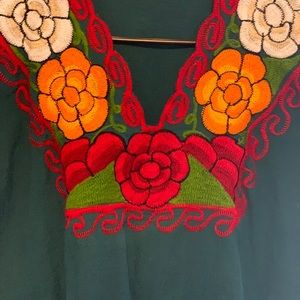 Mexican embroidered Mumu / shirt